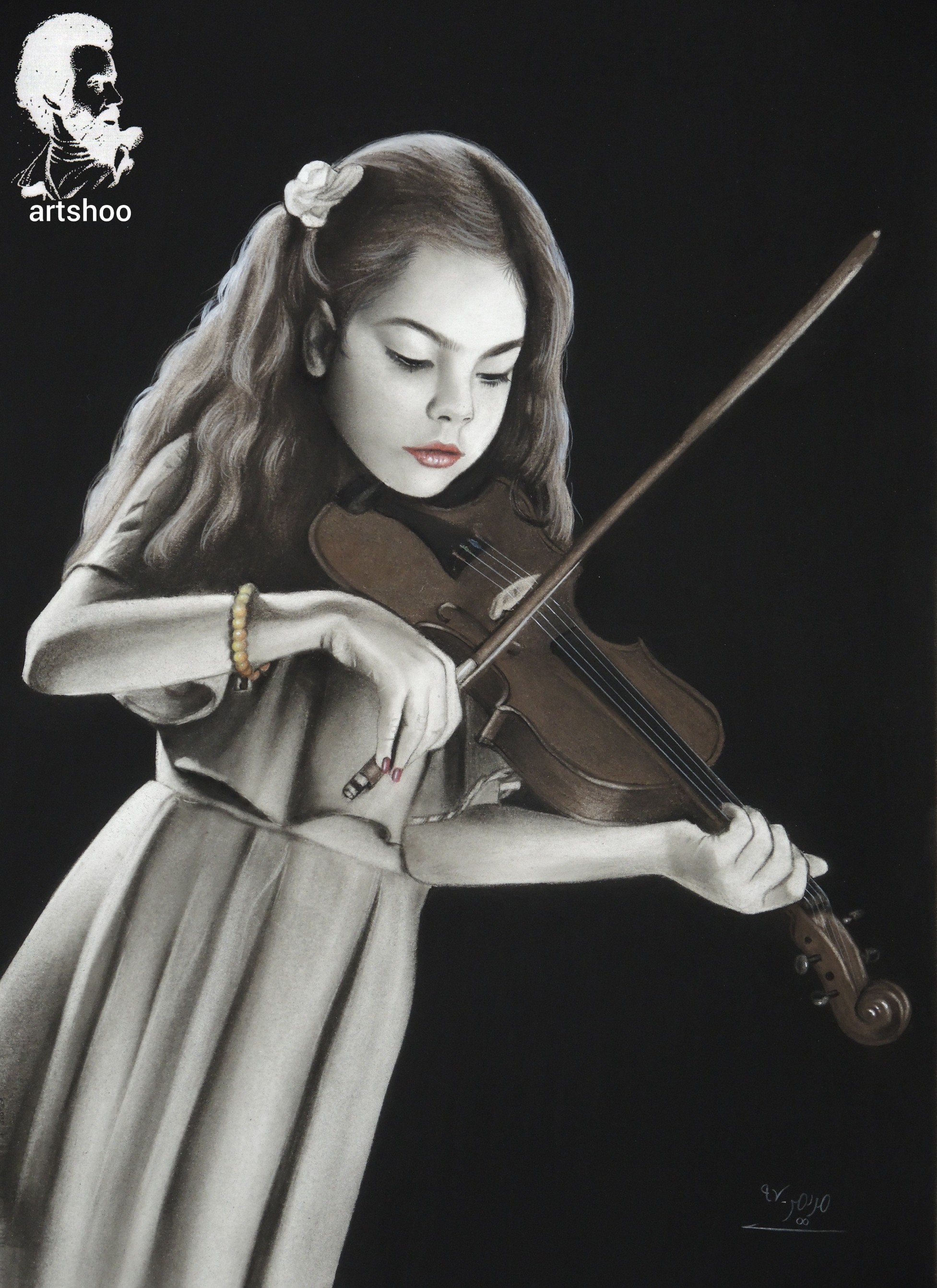 نقاشی سیاه قلم اورژینال